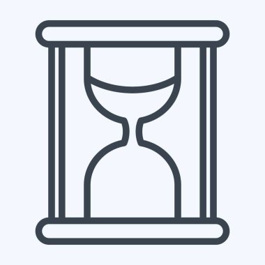 Icon Sandglass. suitable for education symbol. line style. simple design editable. design template vector. simple illustration