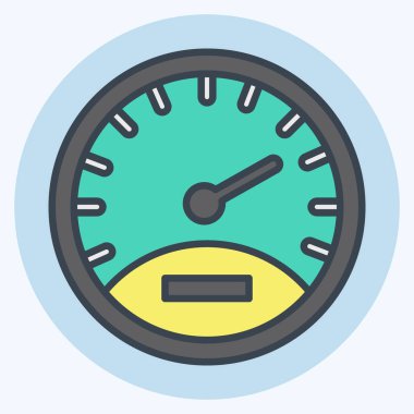 Simge hız göstergesi. Eğitim sembolü için uygun. renk arkadaşı stili. Basit dizayn edilebilir. tasarım şablonu. Basit resimleme