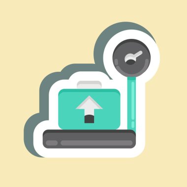 Sticker Airport Scales. suitable for education symbol. simple design editable. design template vector. simple illustration