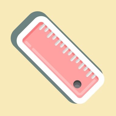 Sticker Ruler. suitable for education symbol. simple design editable. design template vector. simple illustration