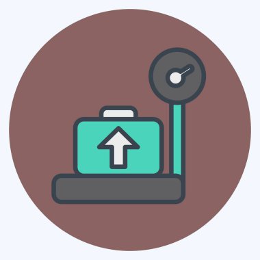 Icon Airport Scales. suitable for education symbol. color mate style. simple design editable. design template vector. simple illustration