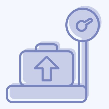 Icon Airport Scales. suitable for education symbol. two tone style. simple design editable. design template vector. simple illustration