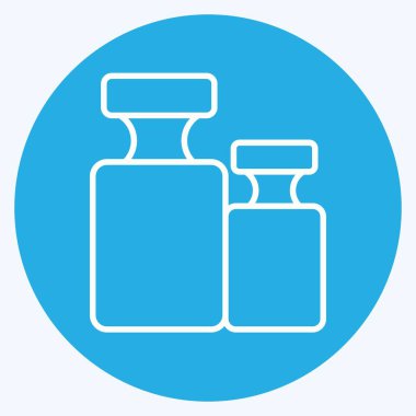 Icon Calibration Weight. suitable for education symbol. blue eyes style. simple design editable. design template vector. simple illustration