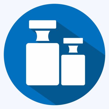 Icon Calibration Weight. suitable for education symbol. long shadow style. simple design editable. design template vector. simple illustration