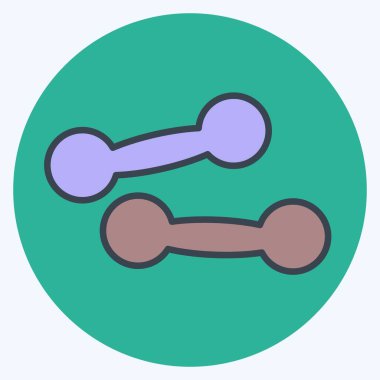 Icon Dumbbells. suitable for education symbol. color mate style. simple design editable. design template vector. simple illustration