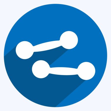 Icon Dumbbells. suitable for education symbol. long shadow style. simple design editable. design template vector. simple illustration