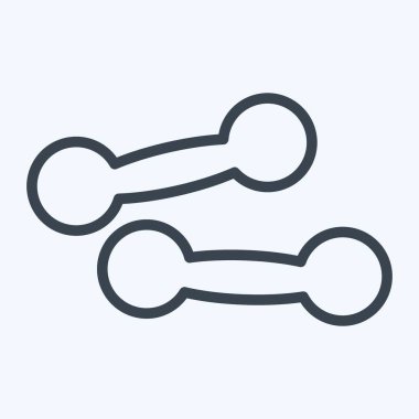 Icon Dumbbells. suitable for education symbol. line style. simple design editable. design template vector. simple illustration