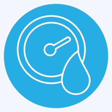 Icon Hygrometer. suitable for education symbol. blue eyes style. simple design editable. design template vector. simple illustration