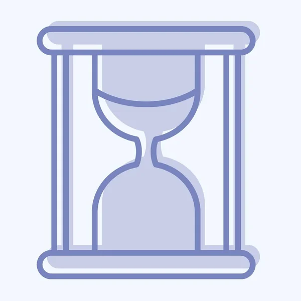 Пісочний Годинник Підходить Освітнього Символу Два Тони Стилю Простий Дизайн — стоковий вектор