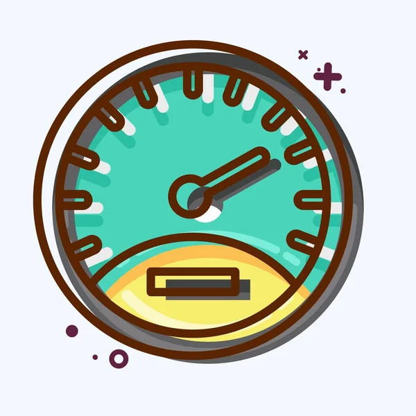Icon Speedometer Suitable Education Symbol Mbe Style Simple Design Editable — Image vectorielle