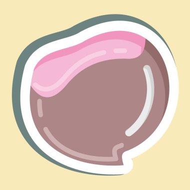 Sticker Chestnut. suitable for Nuts symbol. simple design editable. design template vector. simple illustration