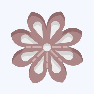 Icon Star Anise. suitable for Nuts symbol. flat style. simple design editable. design template vector. simple illustration