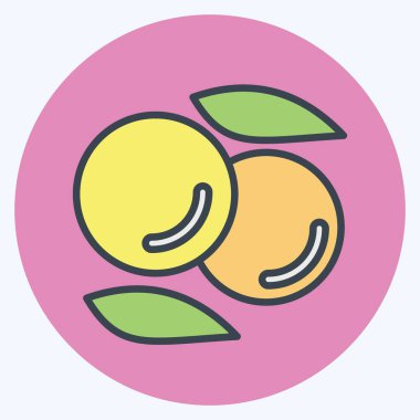 Icon Lentil. suitable for Nuts symbol. color mate style. simple design editable. design template vector. simple illustration