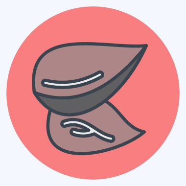 Icon Almond. suitable for Nuts symbol. color mate style. simple design editable. design template vector. simple illustration