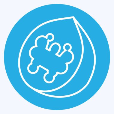 Icon Walnut. suitable for Nuts symbol. blue eyes style. simple design editable. design template vector. simple illustration