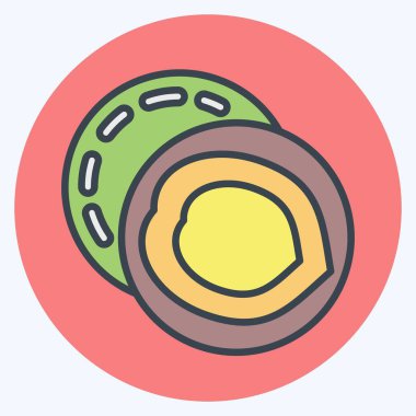 Icon Black Walnut. suitable for Nuts symbol. color mate style. simple design editable. design template vector. simple illustration