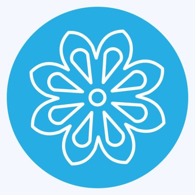 Icon Star Anise. suitable for Nuts symbol. blue eyes style. simple design editable. design template vector. simple illustration