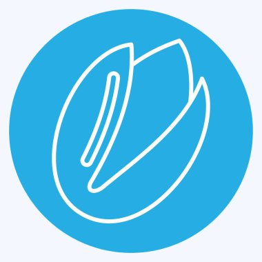 Icon Pistachio. suitable for Nuts symbol. blue eyes style. simple design editable. design template vector. simple illustration