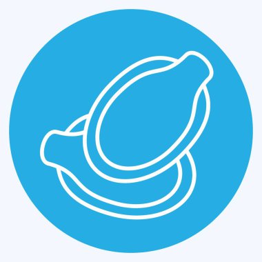 Icon Pumpkin Seeds. suitable for Nuts symbol. blue eyes style. simple design editable. design template vector. simple illustration