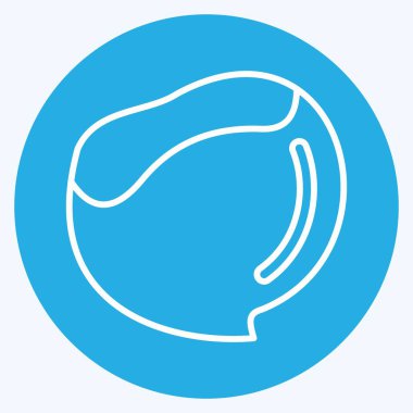 Icon Chestnut. suitable for Nuts symbol. blue eyes style. simple design editable. design template vector. simple illustration