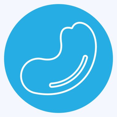 Icon Cashew. suitable for Nuts symbol. blue eyes style. simple design editable. design template vector. simple illustration