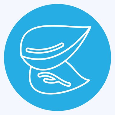 Icon Almond. suitable for Nuts symbol. blue eyes style. simple design editable. design template vector. simple illustration