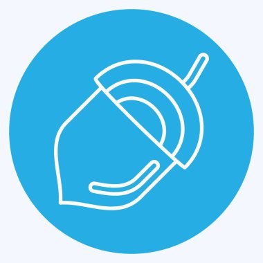 Icon Acorn. suitable for Nuts symbol. blue eyes style. simple design editable. design template vector. simple illustration