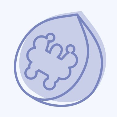 Icon Walnut. suitable for Nuts symbol. two tone style. simple design editable. design template vector. simple illustration