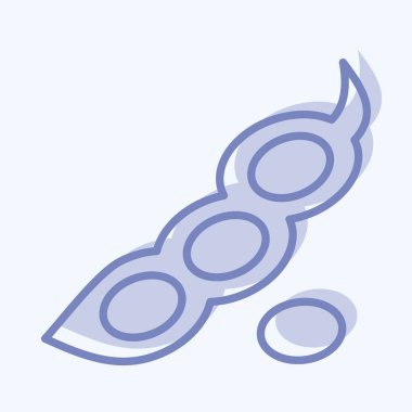 Icon Soya Beans. suitable for Nuts symbol. two tone style. simple design editable. design template vector. simple illustration