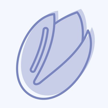 Icon Pistachio. suitable for Nuts symbol. two tone style. simple design editable. design template vector. simple illustration