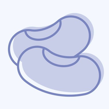 Icon Kidney Beans. suitable for Nuts symbol. two tone style. simple design editable. design template vector. simple illustration
