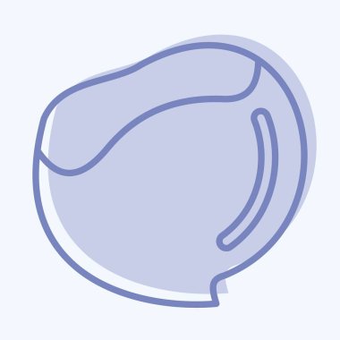 Icon Chestnut. suitable for Nuts symbol. two tone style. simple design editable. design template vector. simple illustration