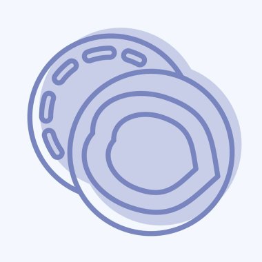 Icon Black Walnut. suitable for Nuts symbol. two tone style. simple design editable. design template vector. simple illustration