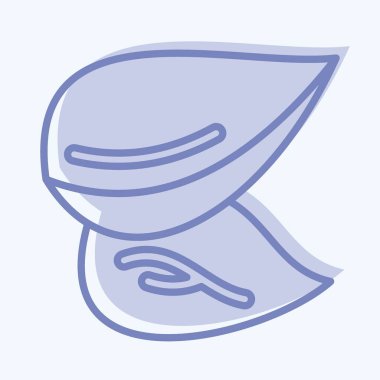 Icon Almond. suitable for Nuts symbol. two tone style. simple design editable. design template vector. simple illustration