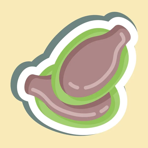 Sticker Pumpkin Seeds Suitable Nuts Symbol Simple Design Editable Design — Vetor de Stock