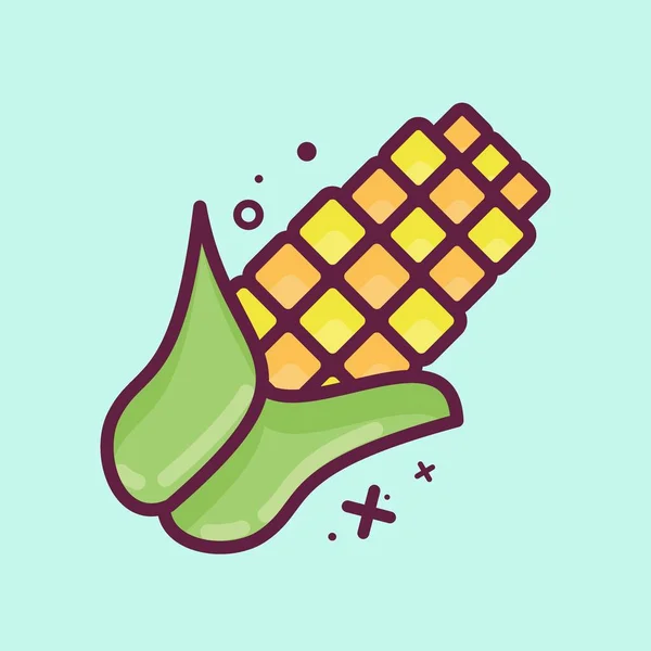 Icon Corn Suitable Nuts Symbol Mbe Style Simple Design Editable — Stockvektor