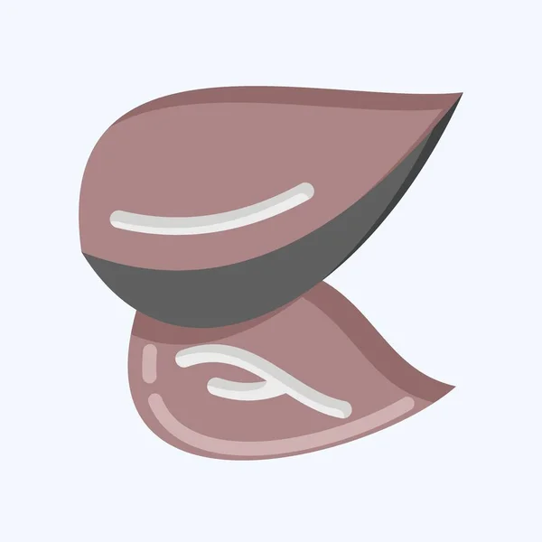 Icon Almond Suitable Nuts Symbol Flat Style Simple Design Editable — Image vectorielle