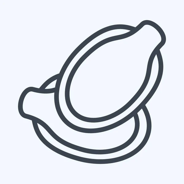 Icon Pumpkin Seeds Suitable Nuts Symbol Line Style Simple Design — Vector de stock