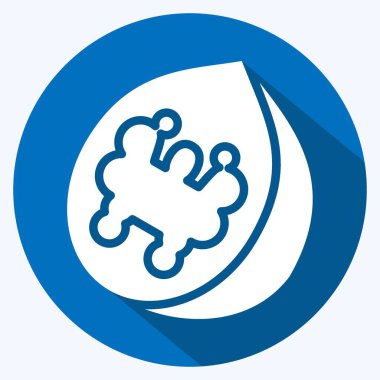 Icon Walnut. suitable for Nuts symbol. long shadow style. simple design editable. design template vector. simple illustration