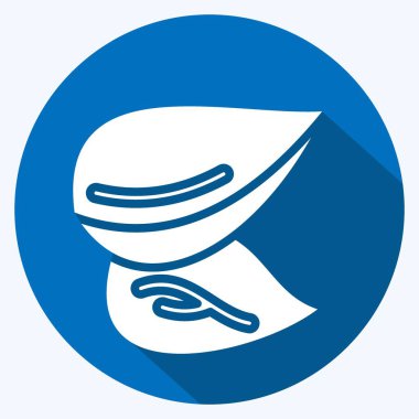 Icon Almond. suitable for Nuts symbol. long shadow style. simple design editable. design template vector. simple illustration