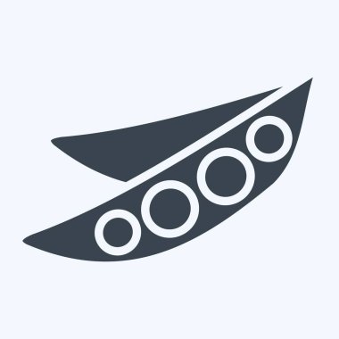 Icon Peas. suitable for Nuts symbol. glyph style. simple design editable. design template vector. simple illustration