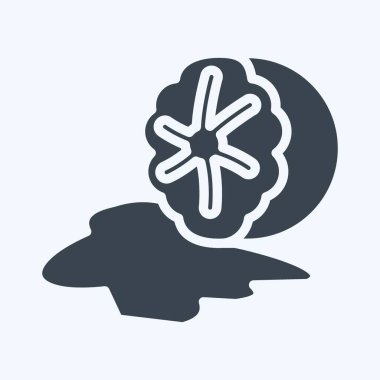 Icon Nutmeg. suitable for Nuts symbol. glyph style. simple design editable. design template vector. simple illustration