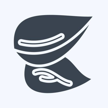 Icon Almond. suitable for Nuts symbol. glyph style. simple design editable. design template vector. simple illustration