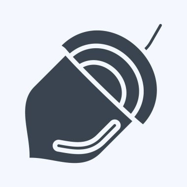 Icon Acorn. suitable for Nuts symbol. glyph style. simple design editable. design template vector. simple illustration