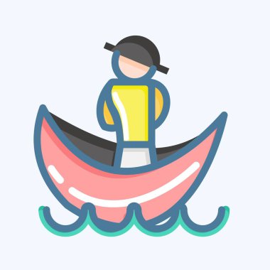 Icon Condola. suitable for education symbol. doodle style. simple design editable. design template vector. simple illustration