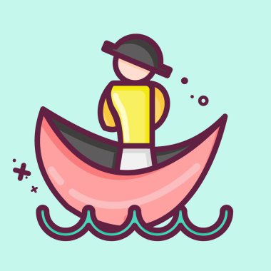 Icon Condola. suitable for education symbol. MBE style. simple design editable. design template vector. simple illustration