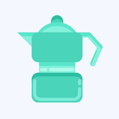 Icon Moka Pot. suitable for education symbol. flat style. simple design editable. design template vector. simple illustration