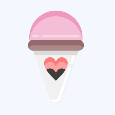 Icon Ice Cream. suitable for education symbol. flat style. simple design editable. design template vector. simple illustration