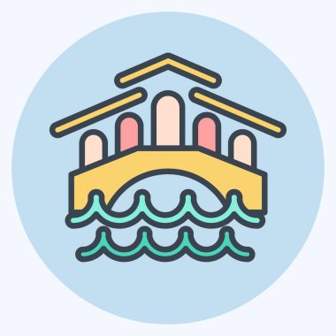 Icon Venice. suitable for education symbol. color mate style. simple design editable. design template vector. simple illustration