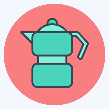 Icon Moka Pot. suitable for education symbol. color mate style. simple design editable. design template vector. simple illustration